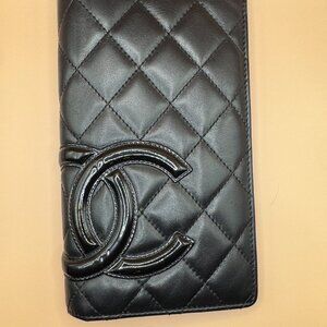 Chanel Calfskin Quilted Chambon Yen Wallet